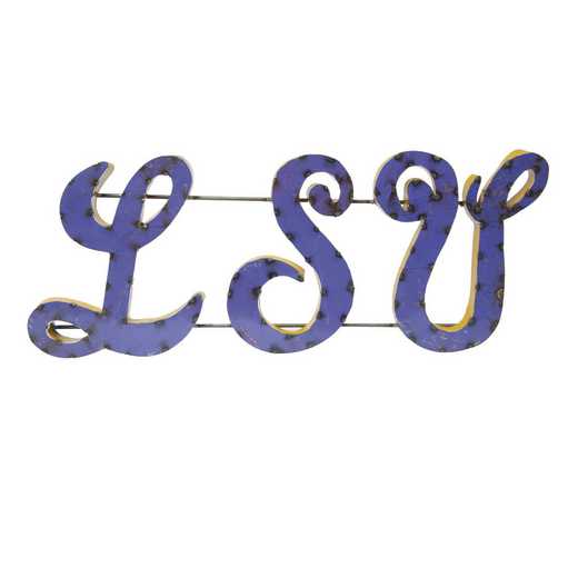 LSUWD: LRT LSU Script Metal Décor